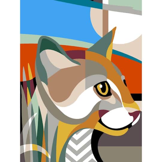 Seg De Paris Cat Art Printed Tapestry Needlepoint Canvas